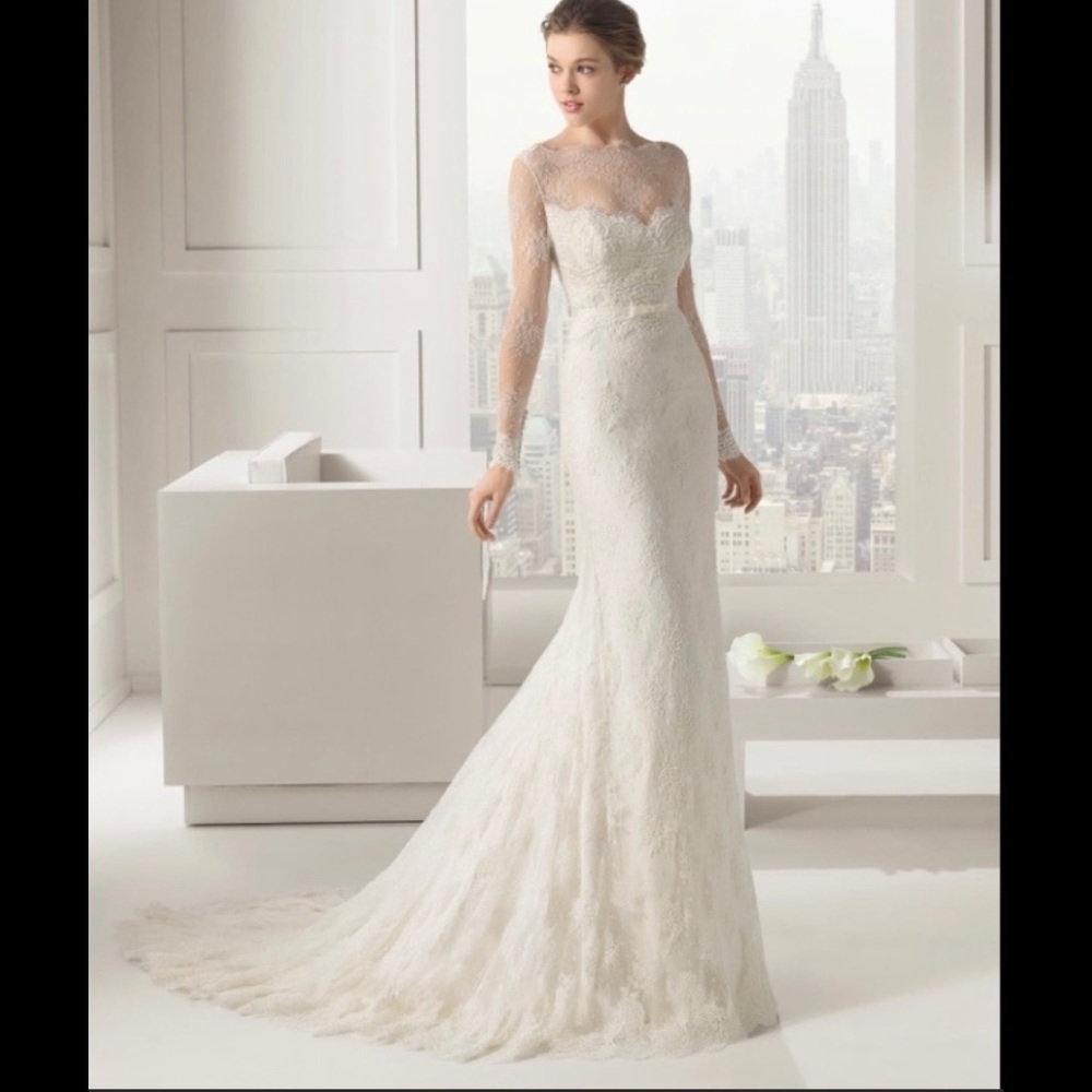Rosa Clara Santa Fe long sleeve mermaid gown